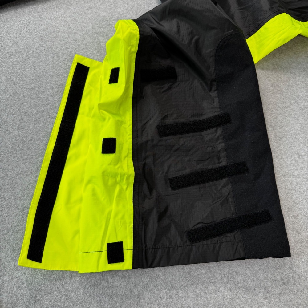Olympia Moto Sports Rain Pants Mens P Black Neon Yellow Good EZ-Pack Hi-Vis - Picture 8 of 12